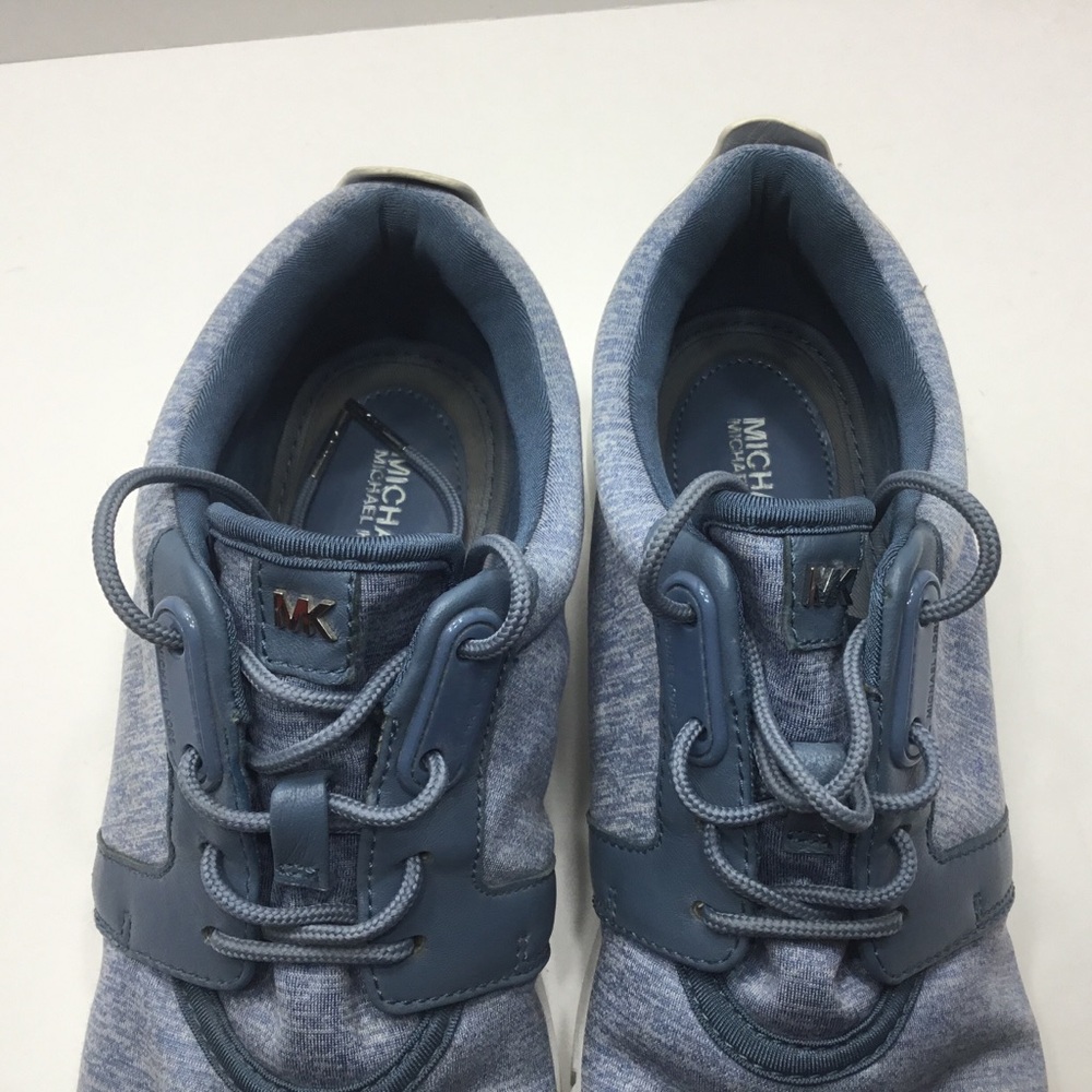 Michael Kors Blue Sneakers for Women, Leather Accents, Silver Logo, 8M EUC - Picture 5 of 9